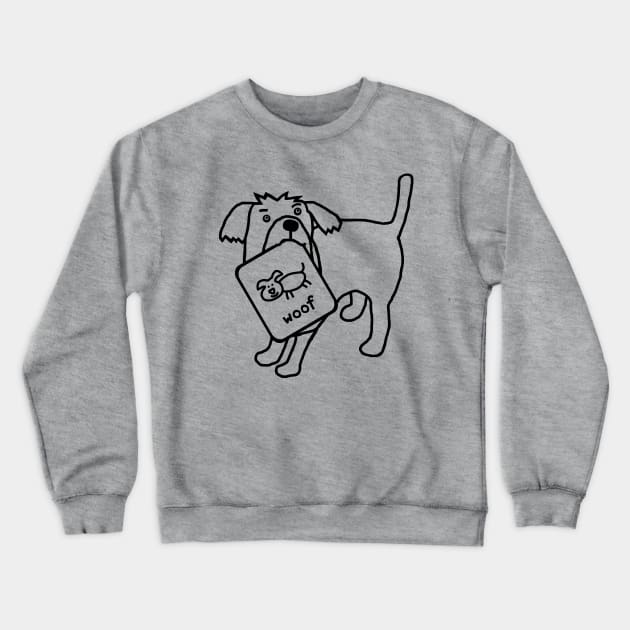 Cute Dog Self Portrait Outline Crewneck Sweatshirt by ellenhenryart